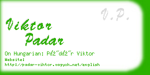 viktor padar business card